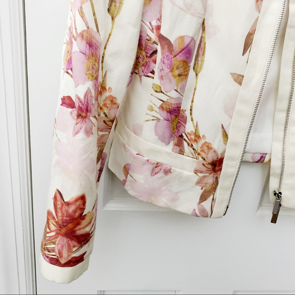 Karen Millen Floral Linen Blend Blazer - Picture 4 of 6